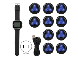 Ctw06+ctt23 Receptor De Relógio Móvel Sem Fio+10 Pager De Enfermagem Sem Fio Azul
