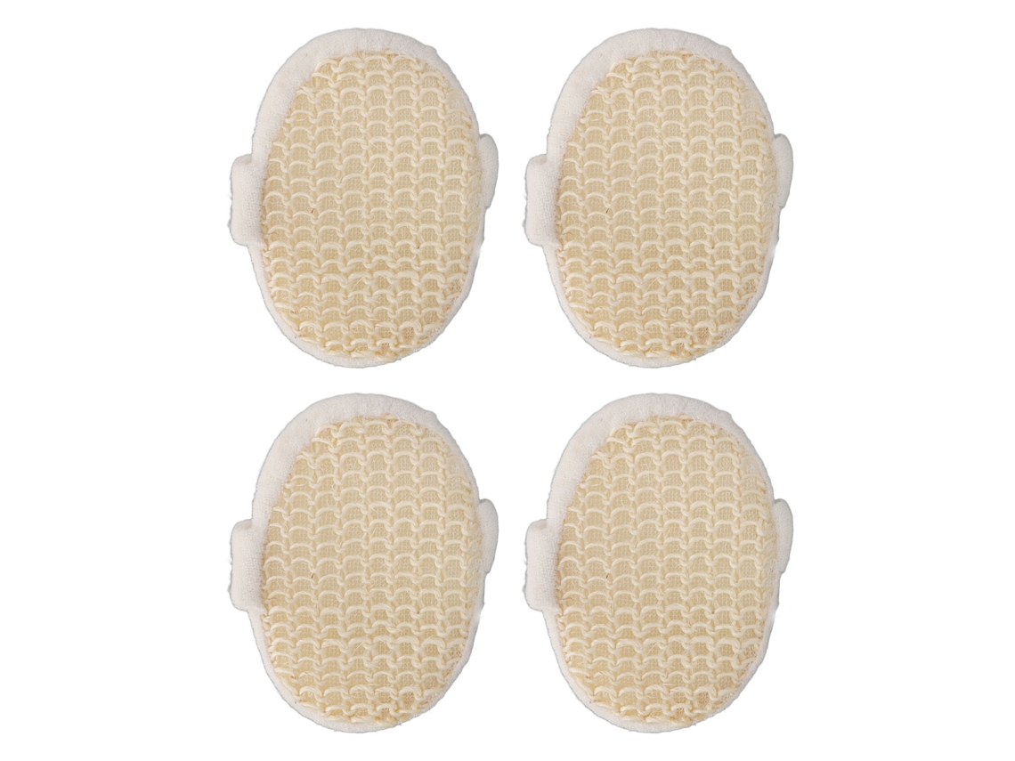 4 Peças Esponjas De Banho Sisal Para Exfoliação E Limpeza Do Corpo