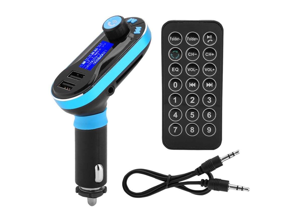 Mali transmissor Fm Bluetooth Mp3 com Porta Usb Dupla Controle Remoto para Carro