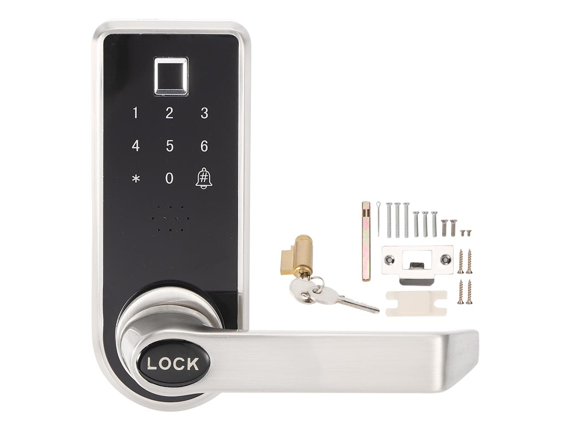 Fechadura Inteligente 3 Em 1 Laxiscreed Com Biometria, Código, Cartão E Chave Mecânica Para Maior Segurança