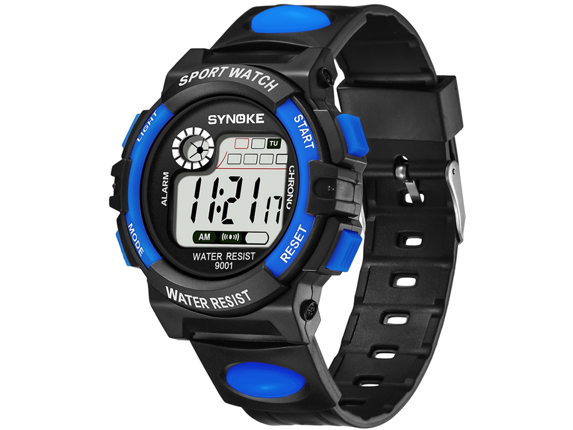 Reloj Digital Deportivo Al Aire Libre Impermeable Para Hombres Synoke 9001 Azul