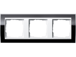 3fach Rahmen Event Klar, Standard 55, System 55 Schwarz 0213733 Gira (0213733)