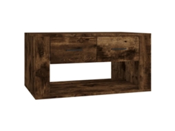 Mesa de centro MAISON EXCLUSIVE em madeira de carvalho defumado com derivados da Madeira (80x50x40 cm)