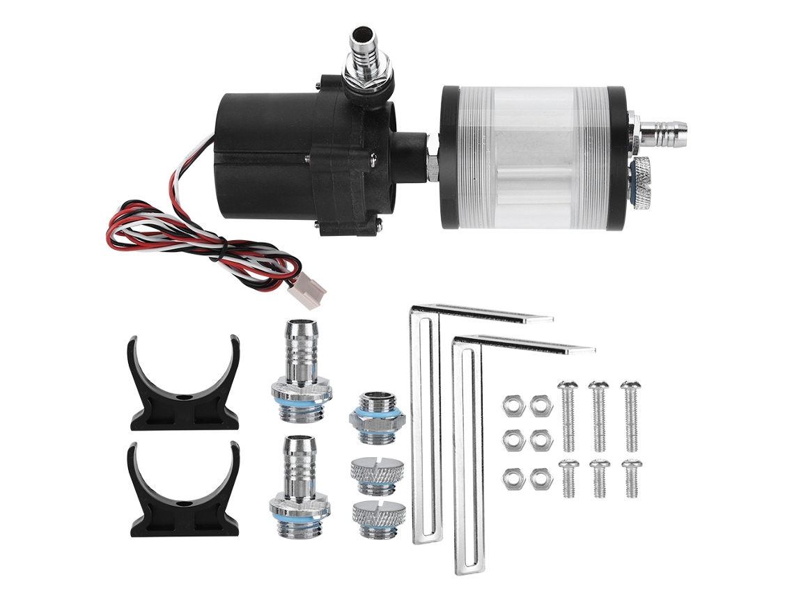 Conjunto De Bomba Integrada De Refrigeração Por Água De Computador 14w Tanque Silencioso Cilíndrico 60mm