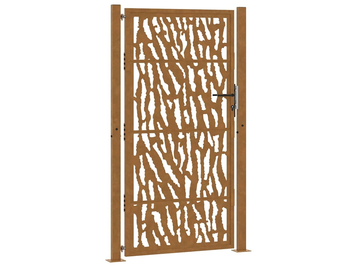 Garden Gate, Garden Gates Vidaxl Marrom Aço Resistente Às Intempéries (100 X 175 Cm)