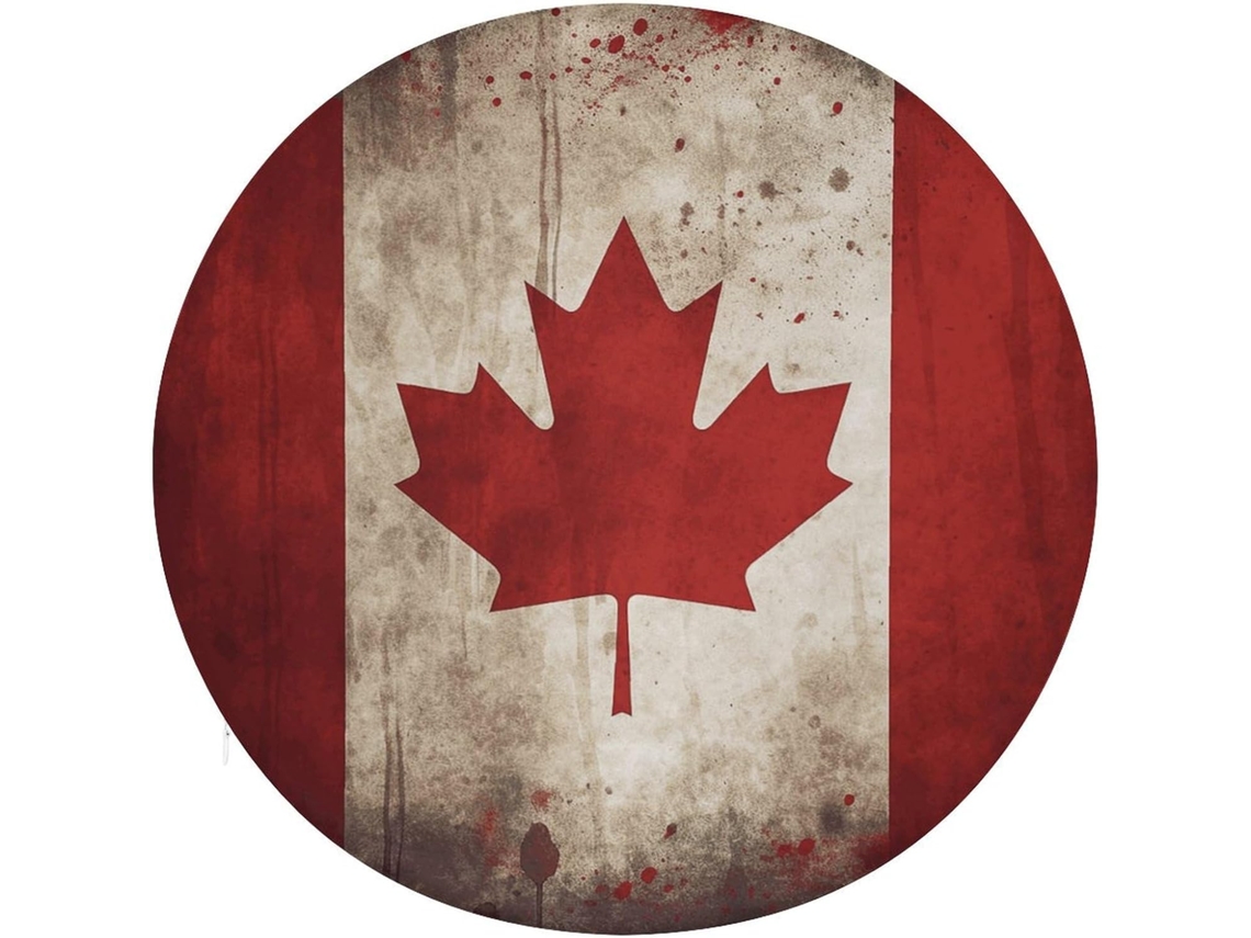 Almofada Redonda Com Estampa Da Bandeira Canadense, Almofada Redonda De Algodão Viscoelástico Para Assento, Almofada