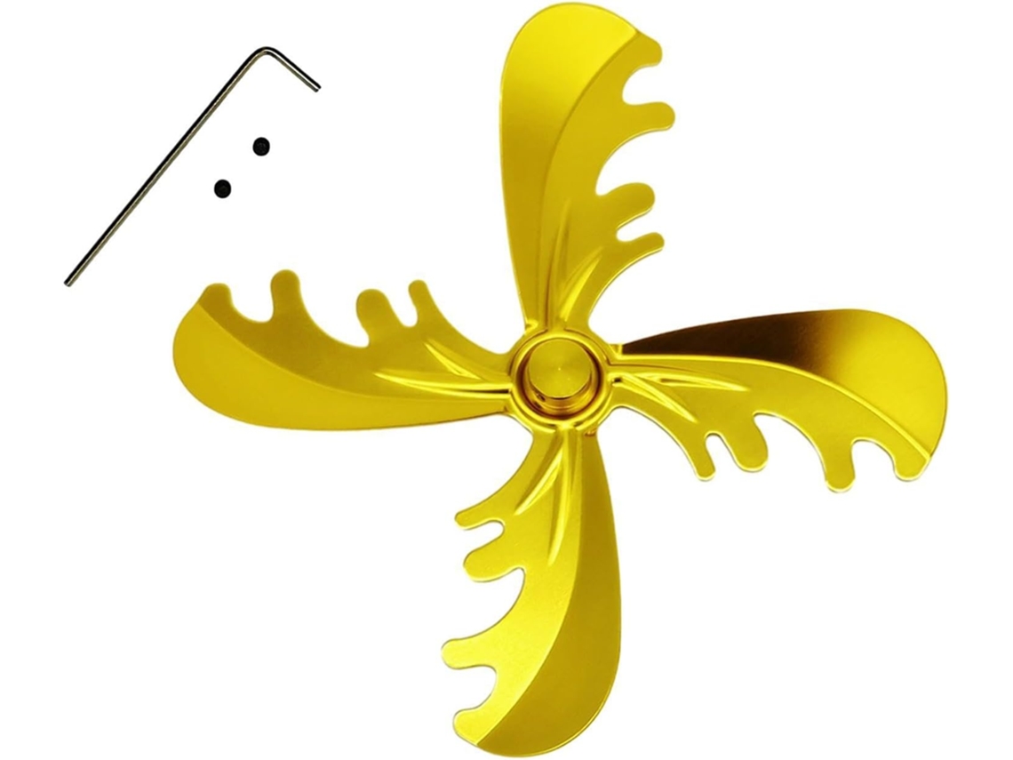 Ventilador De Lareira 4 Pás Com Motor Aquecimento, Pás De