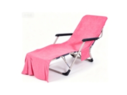 Capa de Microfibra Rosa para Cadeira de Praia Dobrável, 210×73cm, Secagem Rápida, Capa de Substituição para Cadeiras de Praia Dobráveis.