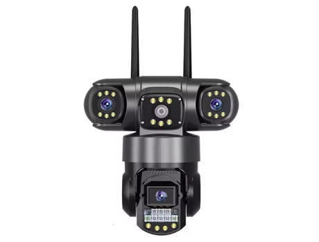 Camera Tripla Wifi V380 Pro (visualização Imagens No Smartphone)