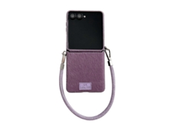 Capa De Celular Estilo Placa De Identificação Com Fivela Lateral Em Pelúcia E Alça Para Samsung Galaxy Z Flip7 5g / Flip7 Fe