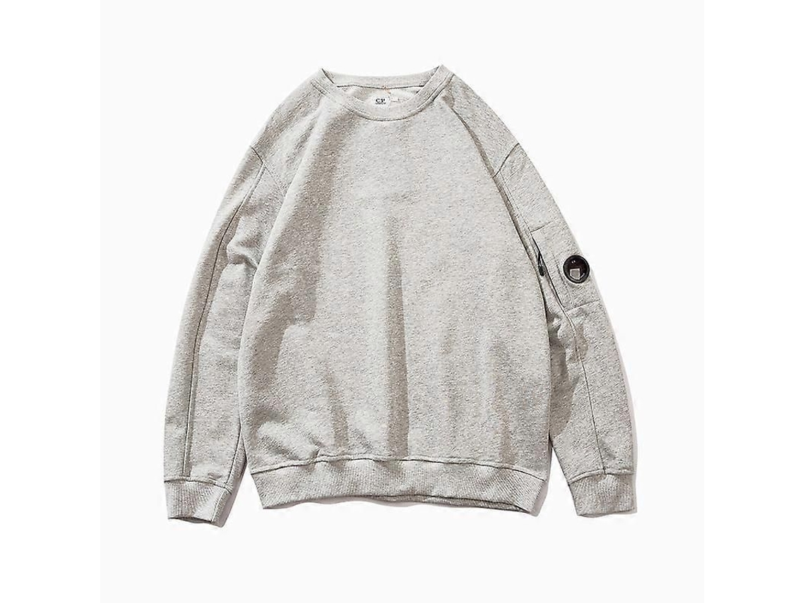 Sudadera Sem Capuz Para Homem C.p Coat Outono Inverno Casual De Cor Sólida Tamanho M Cinza Claro M Cinza Claro