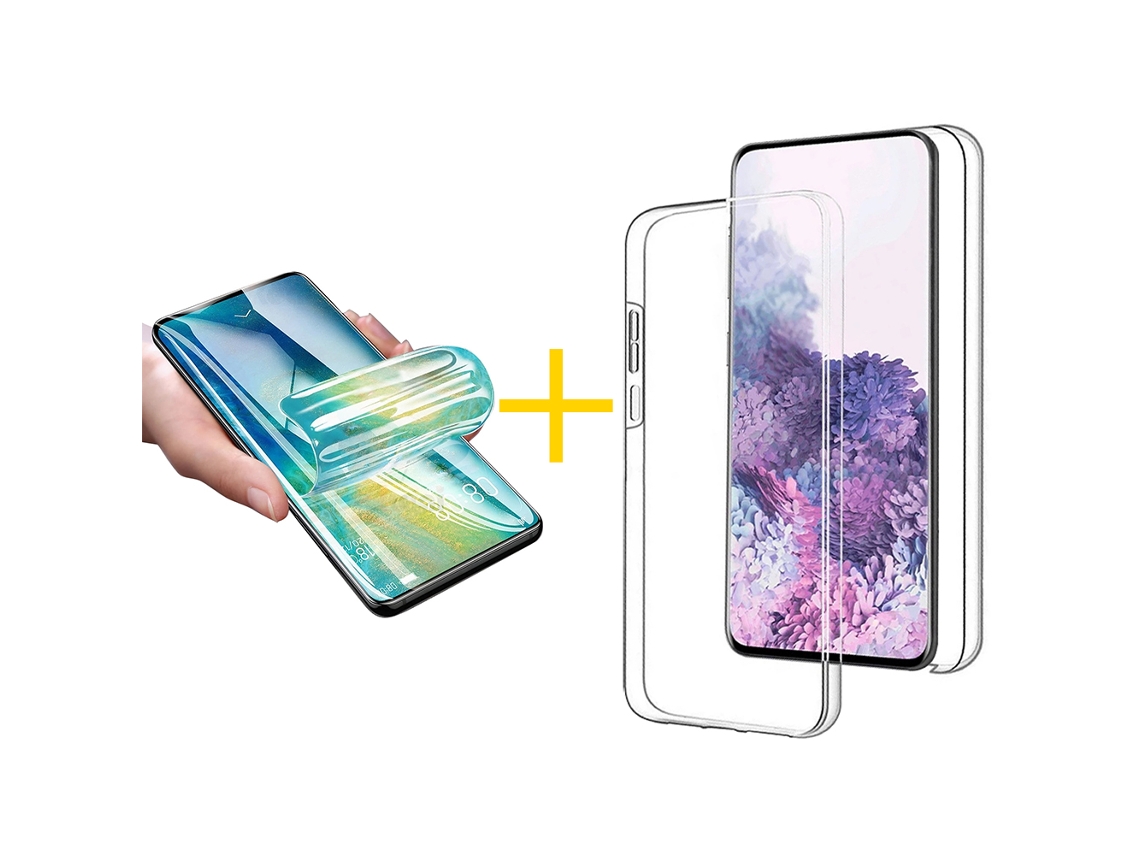 Pack 1 x Película de Hidrogel + Capa ACCETEL Samsung Galaxy A55 5G Dupla 360º Transparente Clear