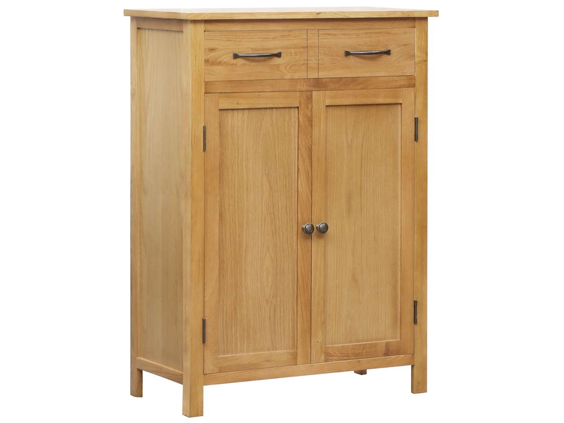 Vidaxl Sapateira 76x37x105 Cm Madeira De Carvalho Maciça