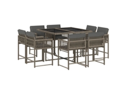 Garden Dining Set, Garden Dining Sets Vidaxl Cinzeto Rattan / Vime (n/a)