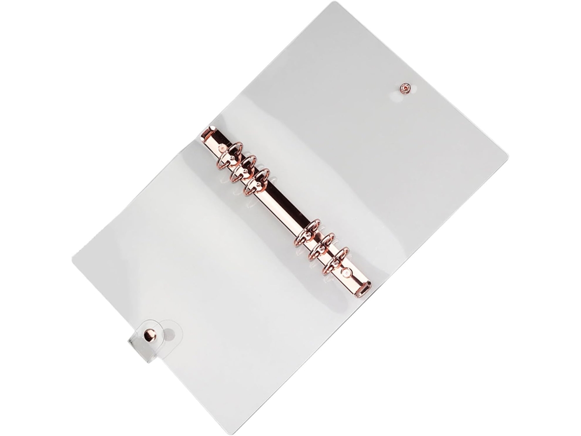 Pasta Totority A5 Com Capa Em Pvc Dourado Rosê E Argolas De 6 Furos, Estojo Portátil Para Blocos De Notas, Perfeita Para