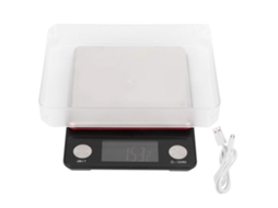 Balança De Cozinha Digital Alta Precisão Rengue, Balança Eletrônica Recarregável Via Usb Com Superfície De Pesagem Em