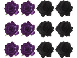 Conjunto De 12 Presilhas De Cabelo Em Formato De Rosa, Presilhas 2 Em 1, Pequenas E Leves