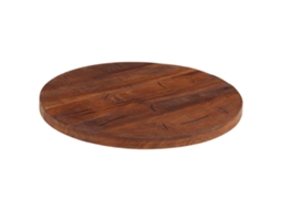 Vidaxl Tampo De Mesa Redondo Ø40x2,5cm Madeira Recuperada Maciça