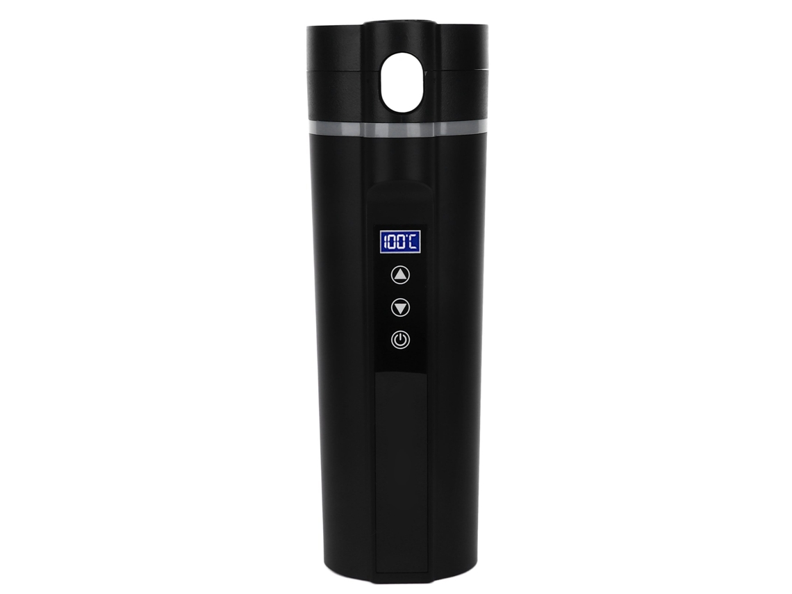 Copo Aquecedor Portátil Laxiscreed Para Carro, 450ml, Controle De Temperatura Inteligente, Isolamento De Vácuo Preto