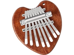 Mini Kalimba Portátil De Madeira Maciça Com 8 Teclas