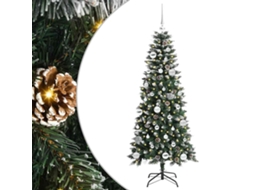 Árvore De Natal Artificial Pré Iluminada Vidaxl Verde Pvc (66 X 66 X 150 Cm)