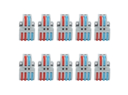 2026velora-conector De Cable Rápido 2 Entradas 4 Salidas Bloque Terminal 10 Piezas Lt‑422