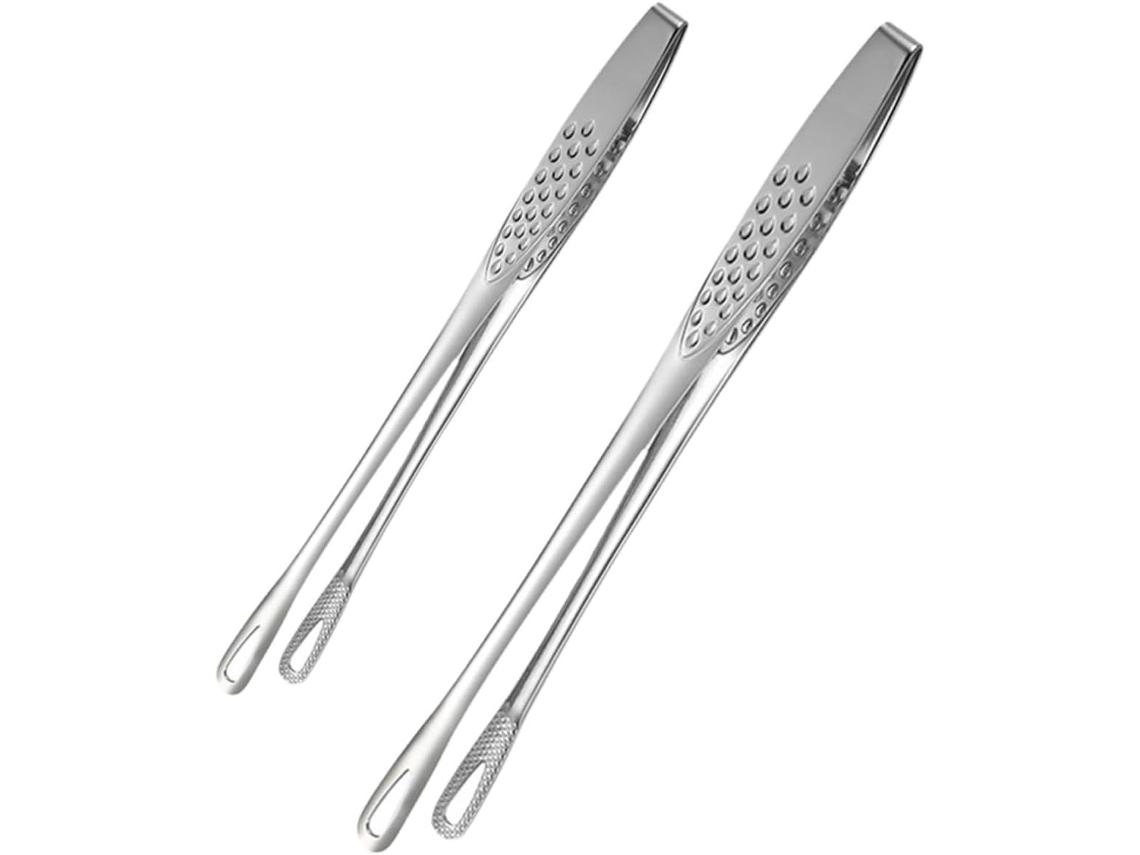 Pinça Para Alimentos Iplusmile Em Aço Inoxidável, Com Design Vazado Para Filtrar Óleo, Versátil Para Cozinha