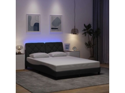 Estrutura De Cama Com Led Sem Colchão 120x200 Cm Tecido