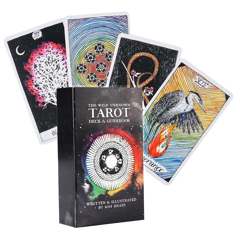Tarô Selvagem Desconhecido: Um Baralho De Tarô De 78 Cartas Totalmente Coloridas E Um Jogo De Cartas Guia Eletrônico.