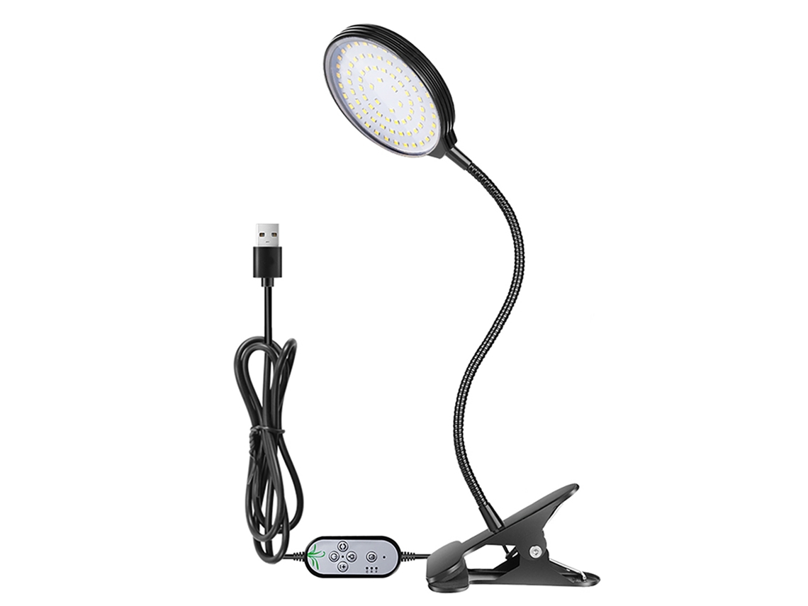 Luz de Crescimento para Plantas USB 78 LEDs Espectro Completo com Timer | S/MARCA