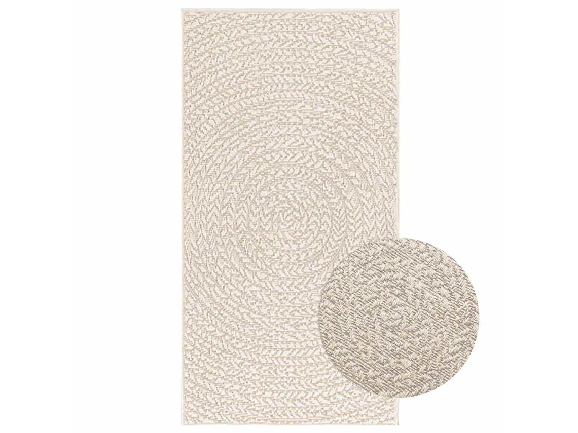 Vidaxl Tapete Zizur Creme 60x110 Cm Aspeto De Juta Interior E Exterior