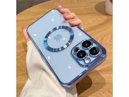 Capa Magnética Yuanfeng Azul Com Formato De Círculo Grande Para Iphone 17, Com Protetor De Lente Para Proteção Contra Quedas.