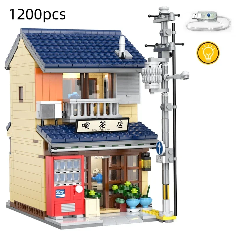 1200 Peças De Blocos De Montar Para Construir Uma Sala De Chá Japonesa