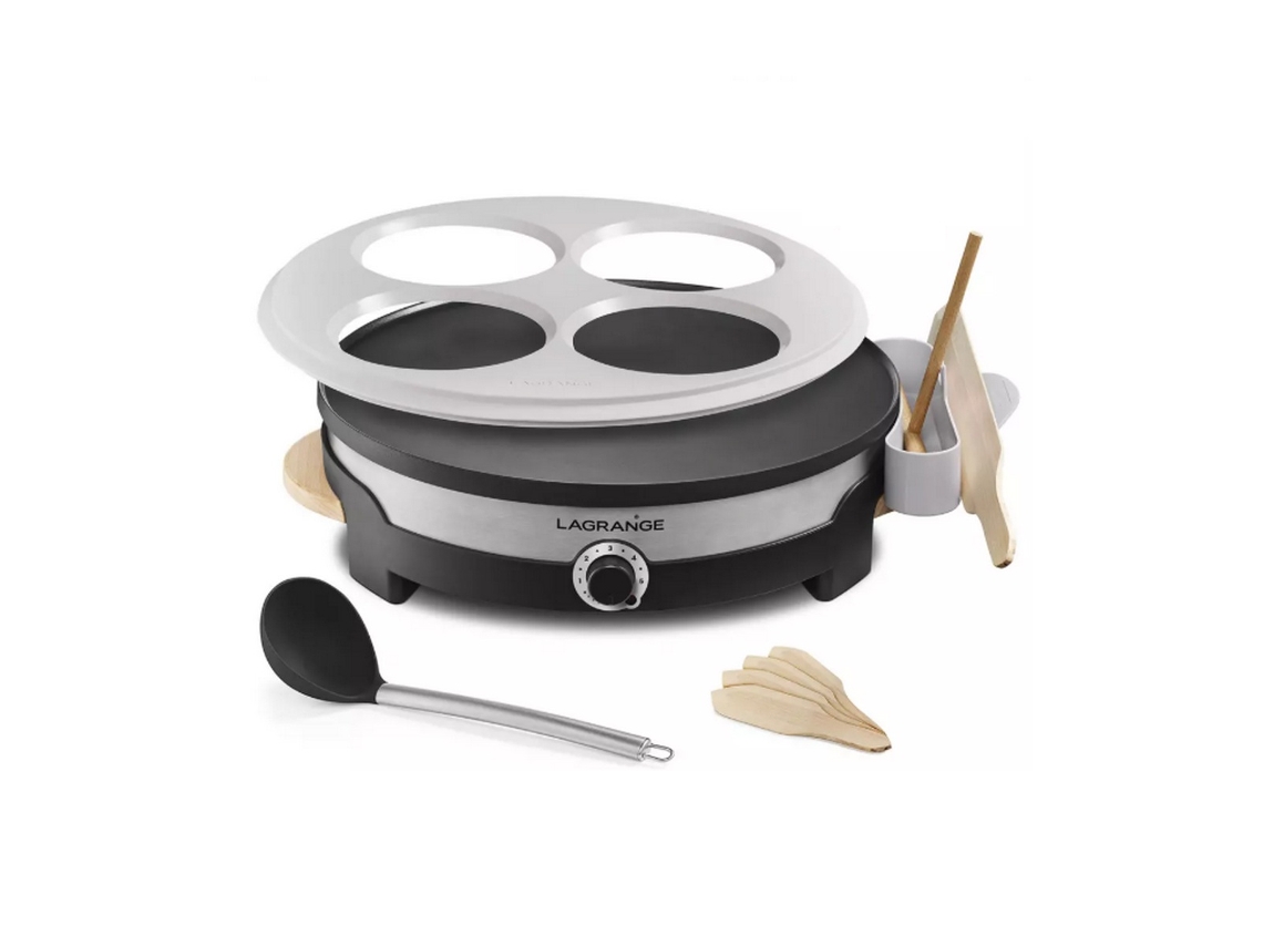 Máquina de Crepe 1500w 35cm Preta/cinza 109018 LAGRANGE