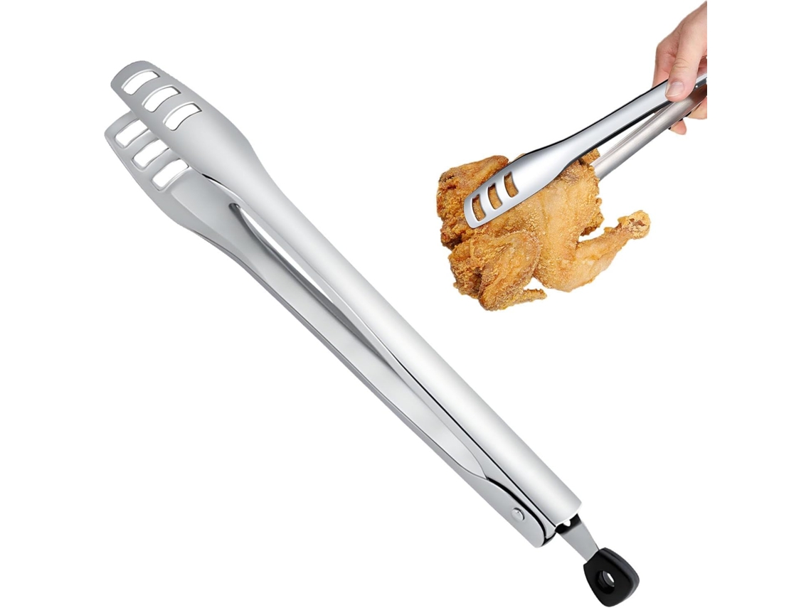 Pinça Para Salada De 31, 8cm, Pinça Para Bife Em Aço Inoxidável Cozinhar E Grelhar, Utensílio De Cozinha Versátil, Cabo