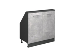 Móvel Sob Medida linha R, 80cm com 2 Portas, Betão/antracite, VICCO