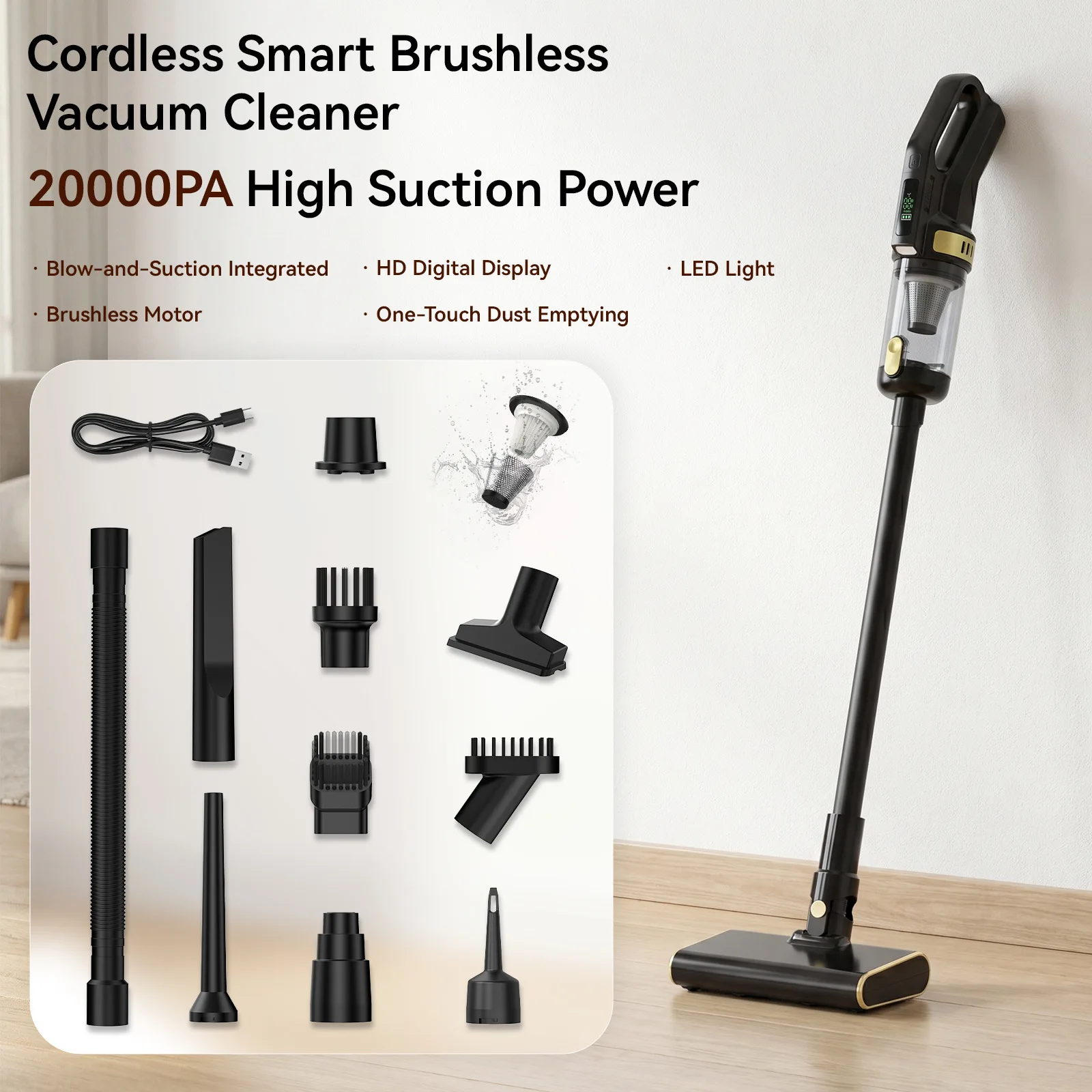 Aspirador De Pó Portátil Potente, Com Função De Soprador E Aspirador, Ideal Para Uso Em Carros E Residências.