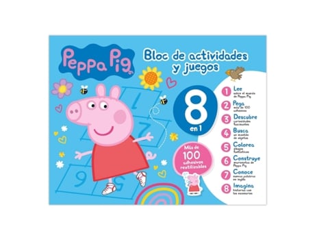 Bloco De Atividades E Jogos 8 Em 1 Da Peppa Pig Imagiland
