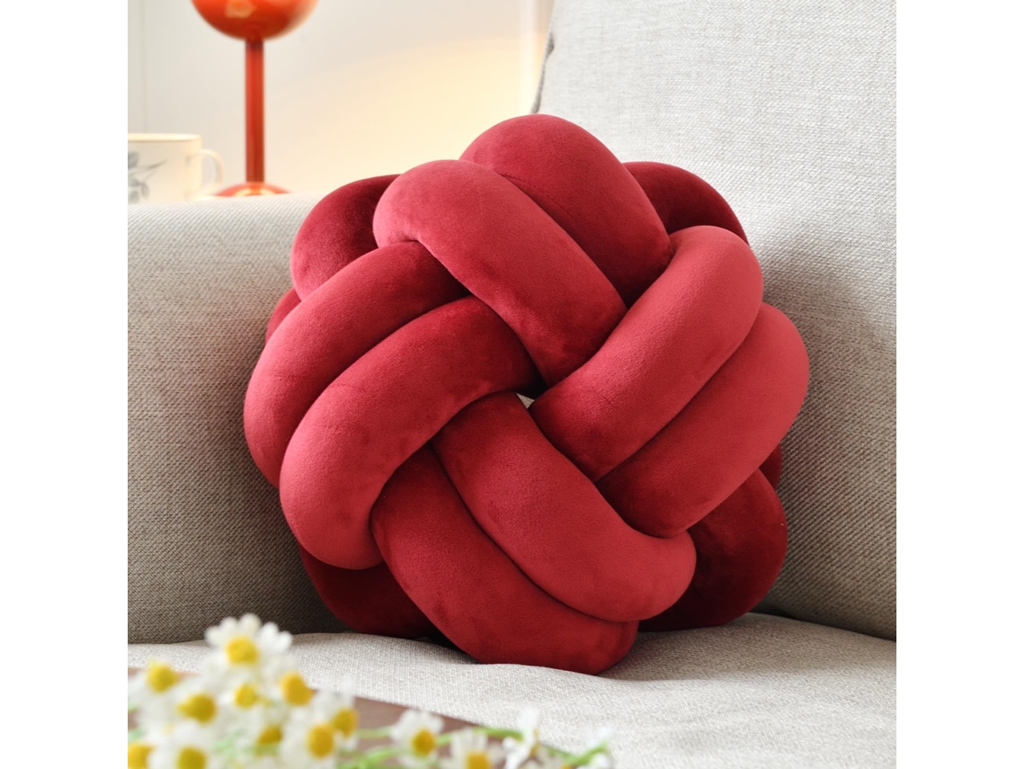 Almofada De Dormir Ehstmind Bola Nó Decorativas Redondas Pelúcia Macias Decorativa Multicor (30x30x20)