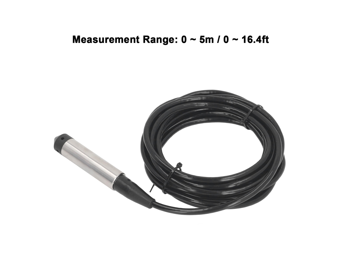 Transmissor De Nível Líquido Submersível Sensor Água Aço Inox 4-20ma 0-5m Dc12-30v