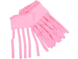 Pulseiras descartáveis de PVC para identificação de pacientes em hospitais e clínicas, rosa, pacote com 100 unidades.