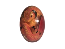 Ovo de Dinossauro Luminoso Base Lava Resina Dragão Vermelho