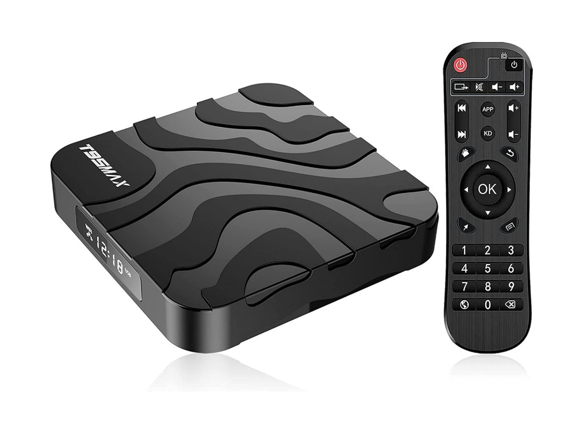 Tv Box Android Tv Boxes 12.0 Os 2Gb Ram 16Gb Rom Quad-Core Cpu Android Box Suporta 6K Ultra Hd Bt4.0 Dual Wi-Fi 5G/2.4G Internet Tv Box Preto CHRONUS