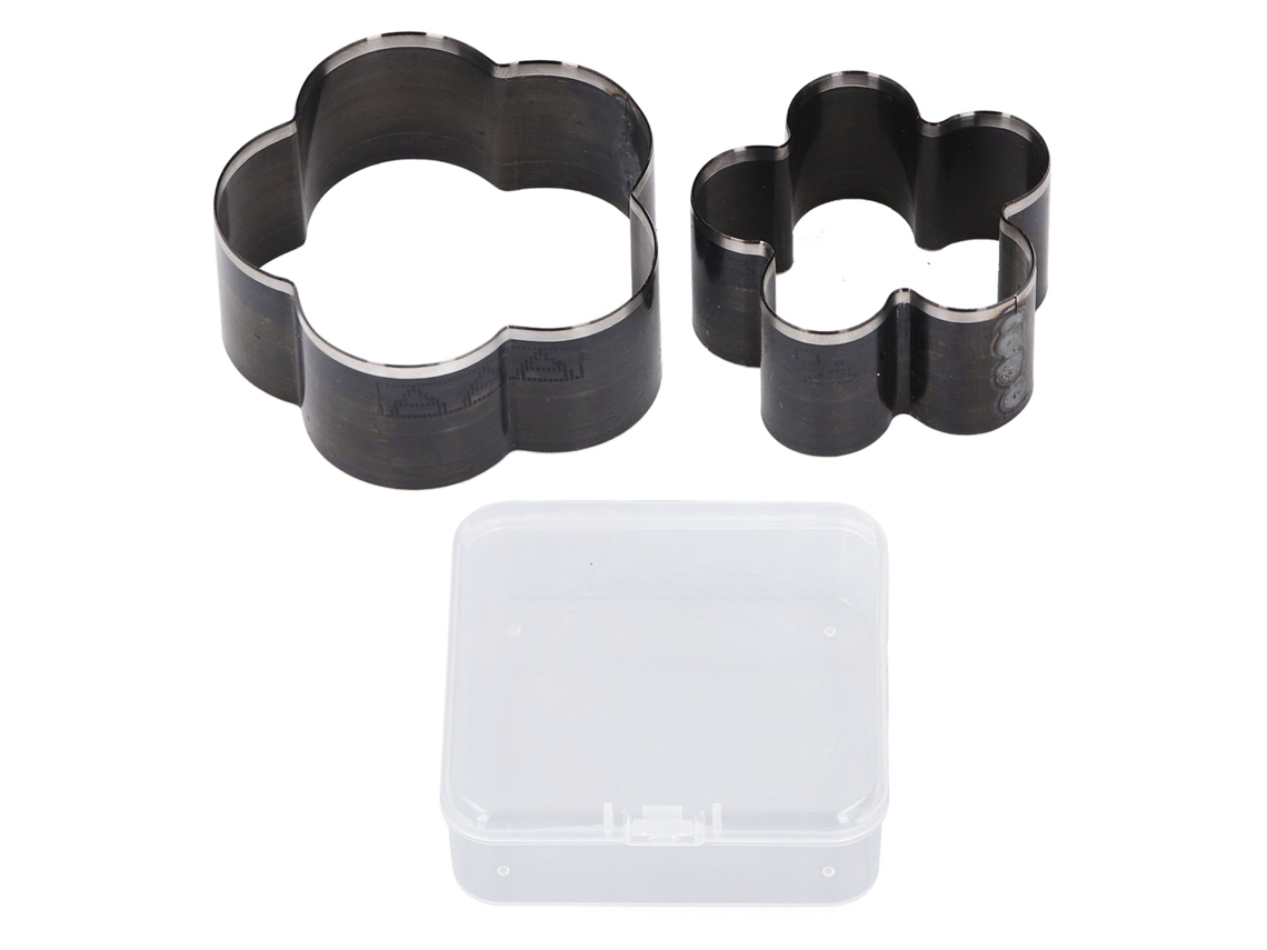 Kit De Matrizes De Corte De Couro Floral 2 Peças Aço Liga Ferramentas Manuais 58mm 46mm