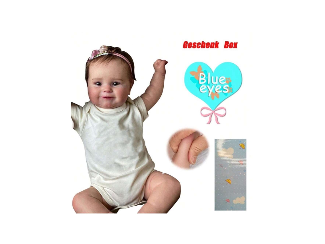 Bebê Reborn de 50 cm, à prova d'água, em silicone, modelo Maddie.