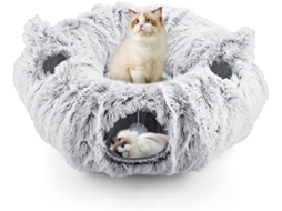 Túnel para Gatos Cesto Macio com Colchão Acolchoado de Brincar Casinha Ninho, Ergonômico, Uso Diário STELASPLEN