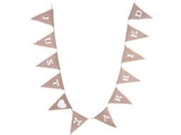 Banner Triangular de Tecido Just Married S/MARCA