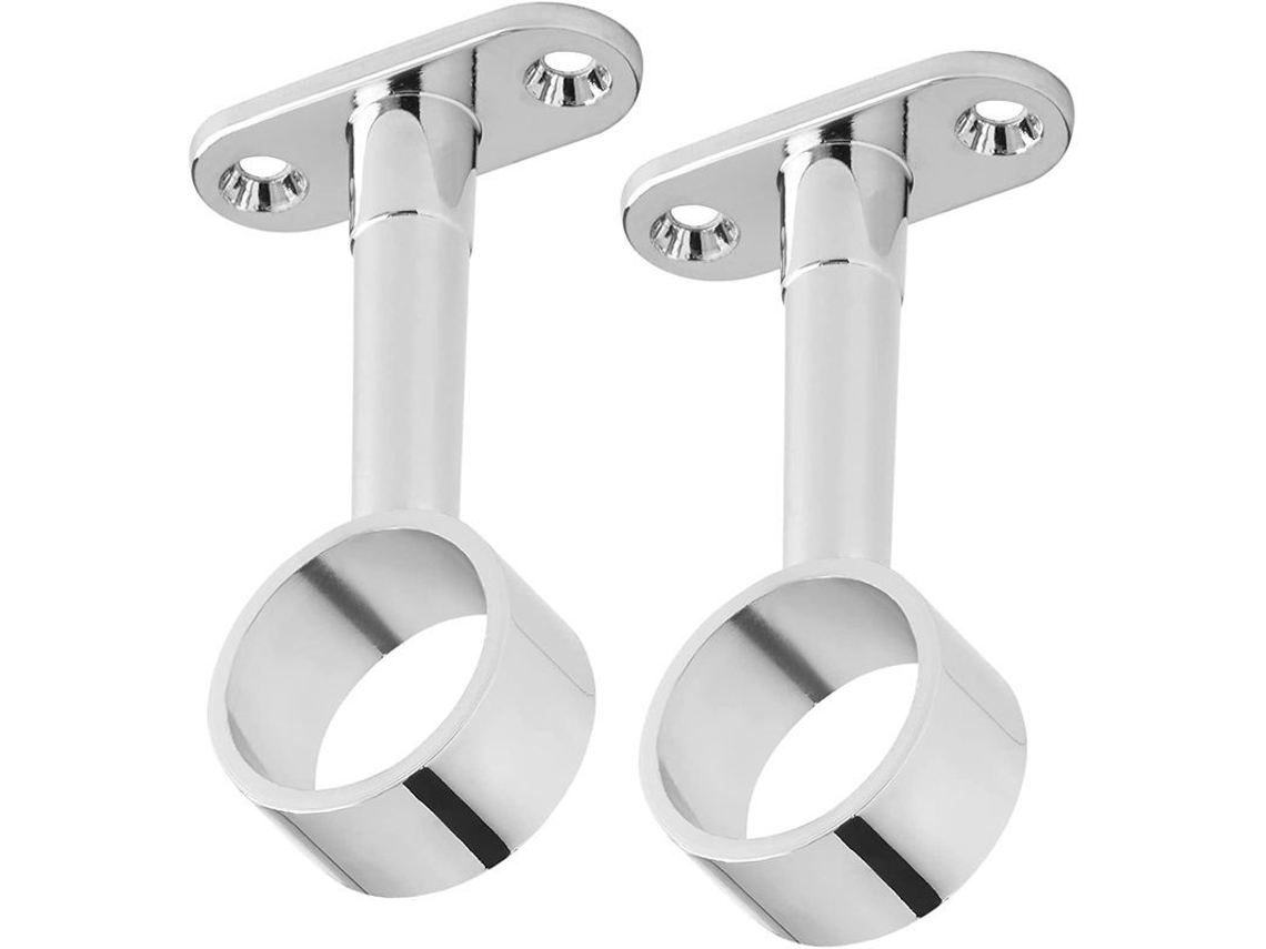 suporte Central para Vara de Armário Redonda Ø25mm Ajustável em Altura