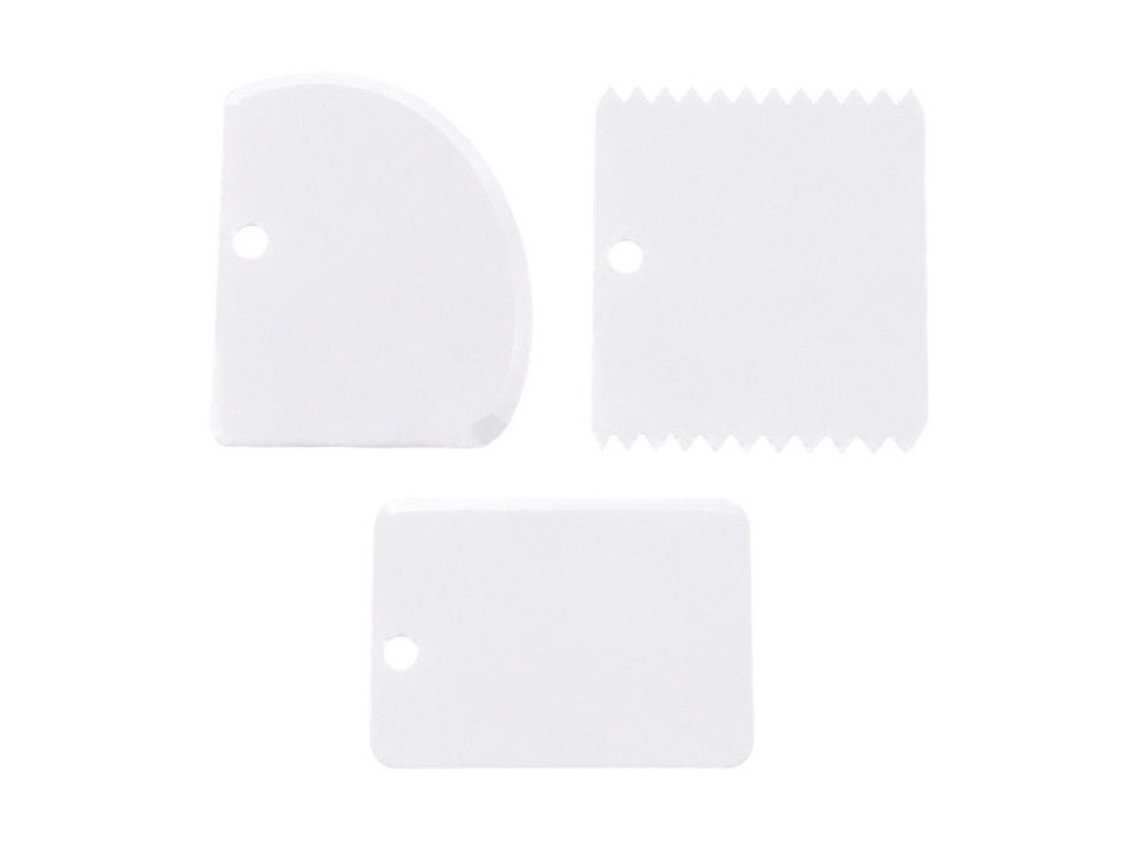 Conjunto De 3 Espátulas De Confeitaria Com Formatos Variados