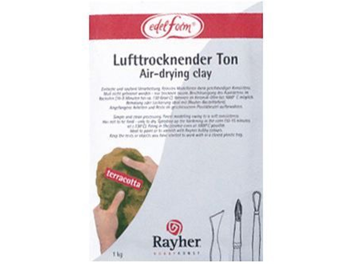 Argila Rayher Castanho Escuro Secagem Ao Ar 0,5 Kg